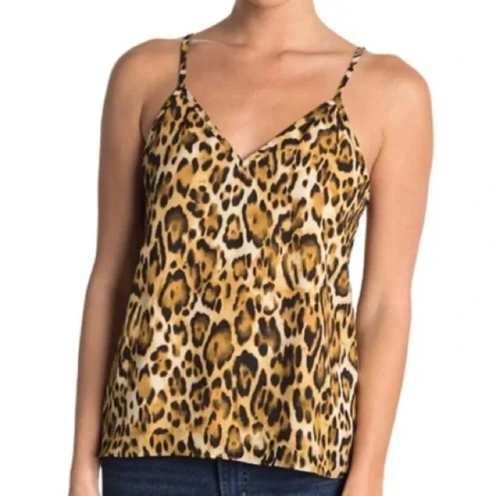NWT Abound Woman’s XS V-neck Cheetah Print Cami Top With Adjustable Straps